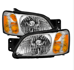 Spyder OEM Style Chrome Headlight Set 2000-2004 Subaru Legacy GT (w/o Sport Package)