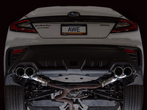 AWE Tuning 22-25 Subaru VB WRX Track Edition Axleback Exhaust - Chrome Silver Tips