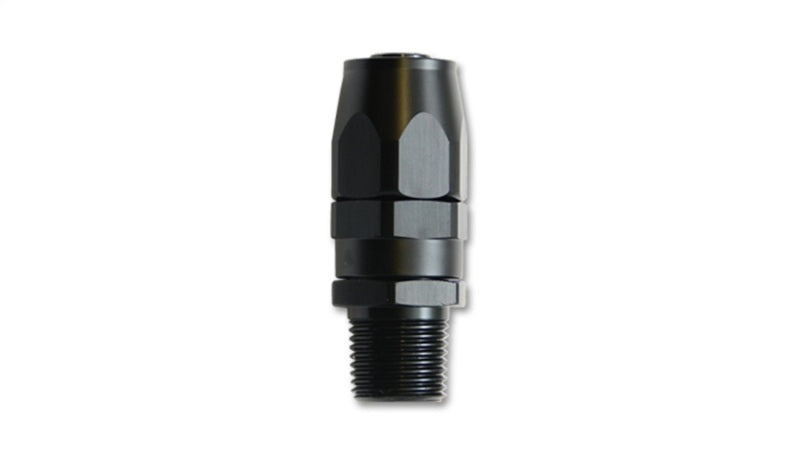 Vibrant -10AN Male NPT Straight Hose End Fitting - 1/2 NPT