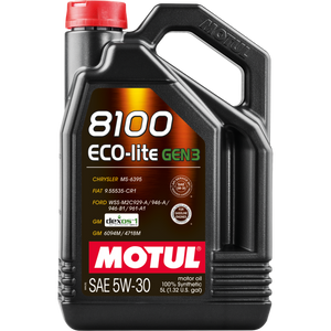 Motul 5L 8100 Eco-Lite Gen3 5W30 Full Synthetic Engine Oil