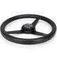 NRG Aluminum Steering Wheel 330mm - Heritage Solid Spoke - Ergonomic Grip - Anadized Black