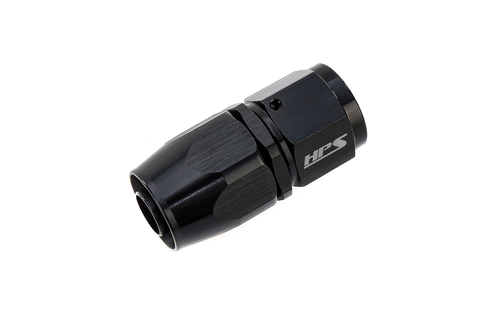 HPS Performance Straight -4 Compression Double Swivel Hose End to AN Female Aluminum Black