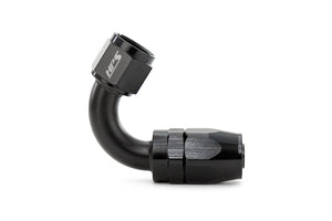 HPS Performance 120 Degree -8 Compression Double Swivel Hose End to AN Female Aluminum Black
