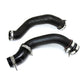HPS Performance Intercooler Charge Pipe Kit (Cold and Hot Side) with Blue Boots, Polished, 17-102P