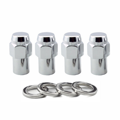 McGard Hex Lug Nut (Reg. Shank - .746in.) 1/2-20 / 13/16 Hex / 1.65in. Length (4-Pack) - Chrome