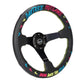 NRG Reinforced Steering Wheel - Oak Tree Outlaws 3in Deep/5mm Blk Spk 350mm Wheel - Blk Perf Lthr