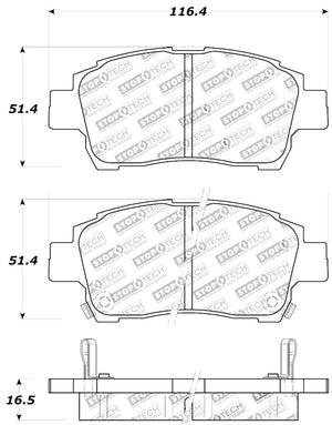 StopTech Performance 00-05 Celica GT-S Rear Brake Pads