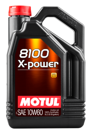 Motul 5L Synthetic Engine Oil 8100 10W60 X-Power