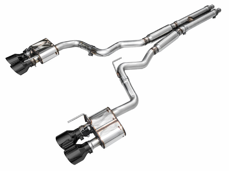 AWE Tuning 21-23 Ford Mustang Mach 1 SwitchPath Cat Back Exhaust w/ Quad Diamond Black Tips