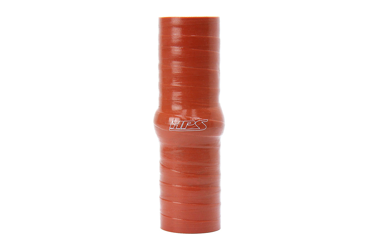 HPS 1/2" ID , 4" Long High Temp 4-ply Aramid Reinforced Silicone Hump Coupler Hose Orange (13mm ID , 102mm Length)