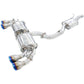Invidia 2022+ Volkswagen Golf R MK8 76mm R400 Valved Cat Back Exhaust Rolled TI Tips