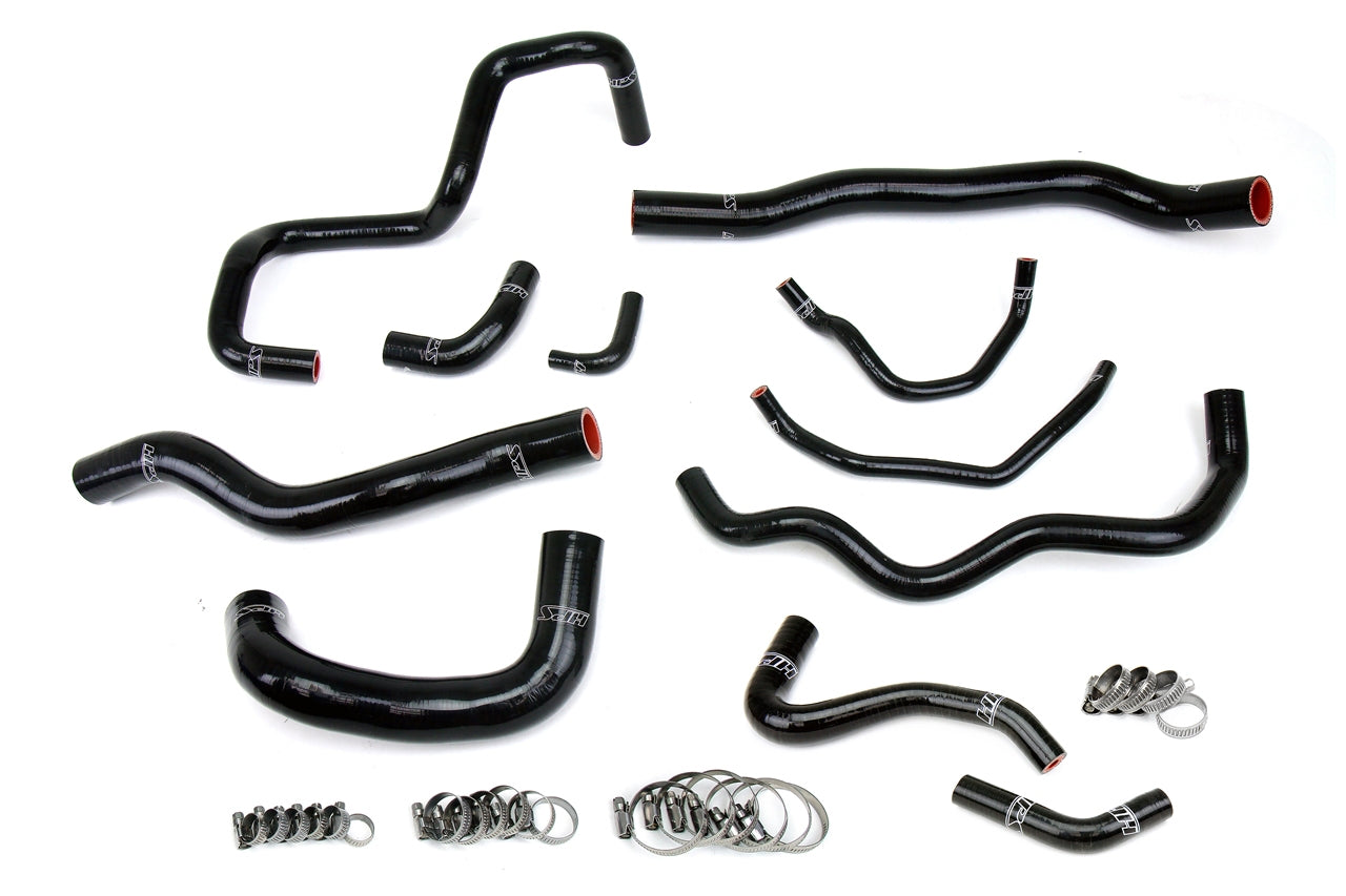 HPS Performance Silicone Hose Kit - Radiator, Oil Cooler, Ancillary Hoses 57-1876-BLK