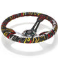 NRG Reinforced Steering Wheel R Litteral Sig 3in Deep/5mm Chrm Spk - Blk Alc w/ Red Stitch