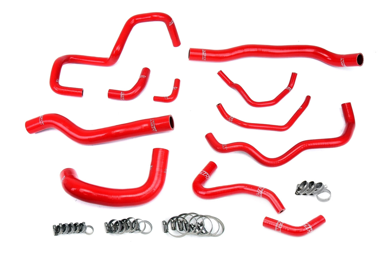 HPS Performance Silicone Hose Kit - Radiator, Oil Cooler, Ancillary Hoses 57-1876-RED