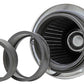 K&N Universal Filter Chrome Round Tapered White - 4in Flange ID x 1.125in Flange Length x 5.5in H