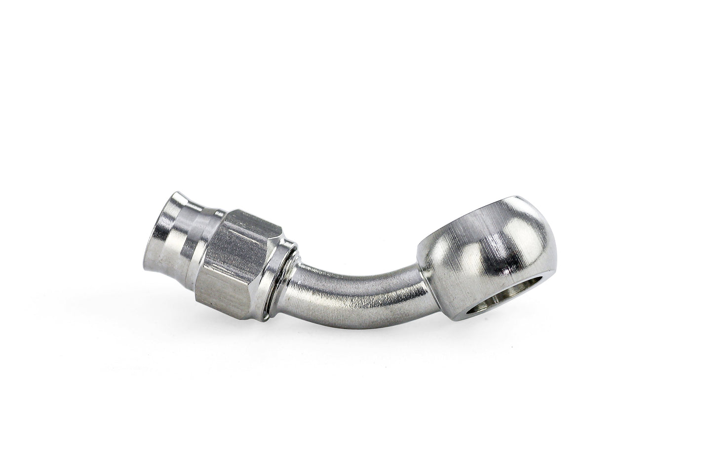 HPS Performance 45 Degree -3 Compression Teflon Hose End to AN Female with 10mm Banjo for PTFE Hose Stainless Steel