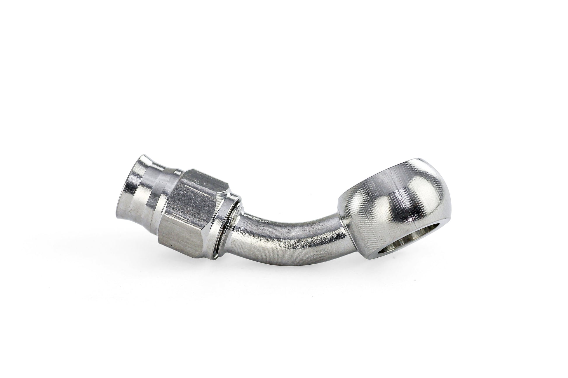 HPS Performance 45 Degree -3 Compression Teflon Hose End to AN Female with 10mm Banjo for PTFE Hose Stainless Steel