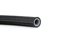 HPS Performance -4 PTFE Stainless Steel Reinforced Braided Hose with Nylon Braided Sleeve Black