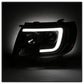 Spyder Toyota Tacoma 05-11 Projector Headlights - Light Bar DRL - Black PRO-YD-TT05V2-LB-BK