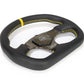 NRG Carbon Fiber Flat Bottom Steering Wheel (320mm) Red CF Center w/Red Stitch/Center Mark