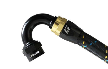 GReddy AN10 150 DEGREE HOSE END SWIVEL BLACK/GOLD ANODIZED