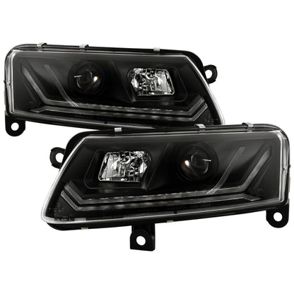 Spyder 05-08 Audi A6 Projector Headlights - (PRO-YD-ADA605V3-SEQ-BK)