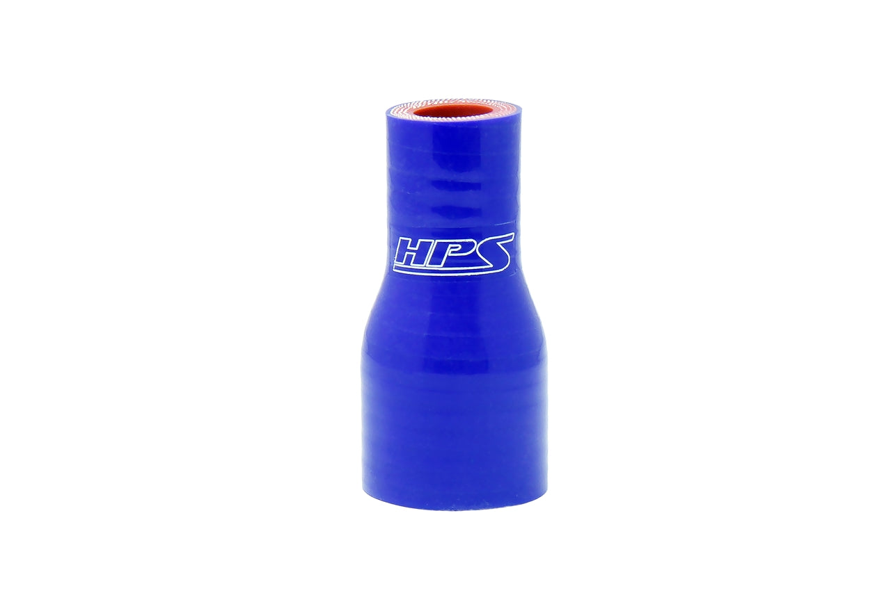 HPS 7/8" - 1.25" ID , 3" Long High Temp 4-ply Reinforced Silicone Reducer Coupler Hose Blue (22mm - 32mm ID , 76mm Length)