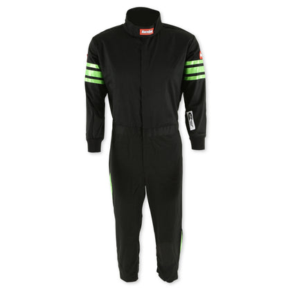 RaceQuip Green Trim SFI-1 JR. Suit - Kids XXL