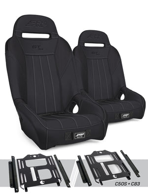 PRP Polaris RZR 570, 800, 900 GT/S.E. Suspension Seats Kit (Pair) - Black