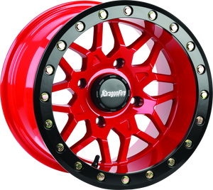 DragonFire Racing Typhon Wheel 15X10 4/137 5+5 +0 Machined Red