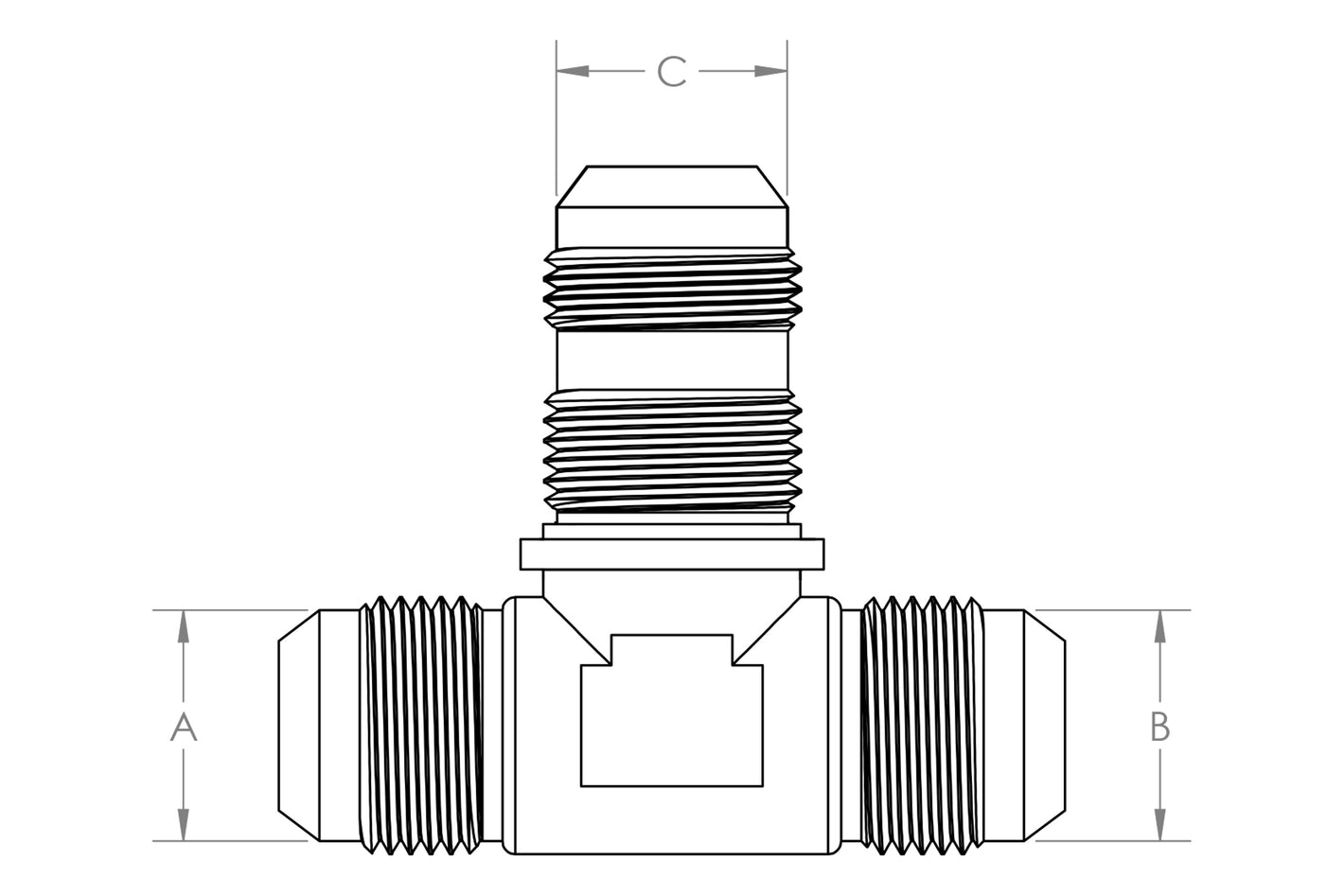 HPS Performance -10 Bulkhead Tee Aluminum Adapter Fitting