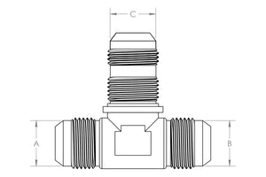 HPS Performance -10 Bulkhead Tee Aluminum Adapter Fitting