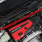 HPS Performance Aluminum Front Strut Tower Brace Bar, Red, 42-113R