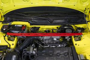 HPS Performance Aluminum Front Strut Tower Brace Bar, Red, 42-120R