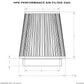 HPS Performance Air Filter 6" ID, 6" Element Length, 7" Overall Length