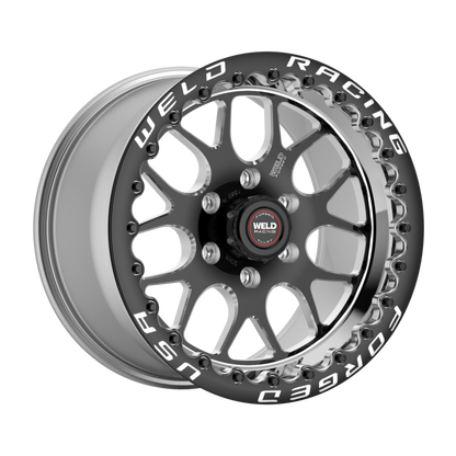 Weld S77 17x9.5 RT-S HD 6x135 BP / 6.2in. BS +24mm Offset Black Beadlock Wheel