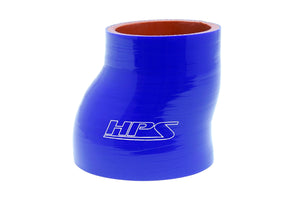 HPS 2" - 2.5" ID , 3" Long High Temp 4-ply Reinforced Silicone Offset Reducer Coupler Hose Blue (51mm - 63mm ID , 76mm Length)