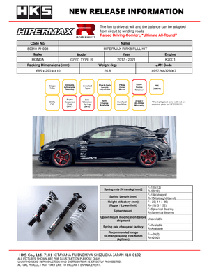 HKS Hipermax R FK8 Full Kit