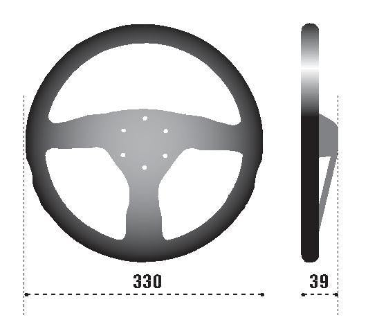 Sparco Steering Wheel 383 Suede Black