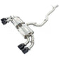 Invidia 2022+ Volkswagen Golf R MK8 76mm R400 Valved Cat Back Exhaust Straight Cut Black Tips