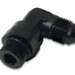 Vibrant -10AN Male Flare to Male -8 ORB Swivel 90 Degree Adapter - Anodized Black