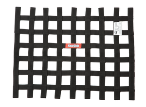 RaceQuip Black 18in H x 24W SFI Ribbon Window Net