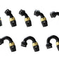 GReddy AN06 150 DEGREE HOSE END SWIVEL BLACK/GOLD ANODIZED