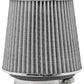 K&N Universal Filter Chrome Round Tapered White - 4in Flange ID x 1.125in Flange Length x 5.5in H