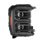 AlphaRex 23-26 Ford F-250 SD LUXX LED Proj Headlights Blk w/Activ Light/Seq Signal/Switchback