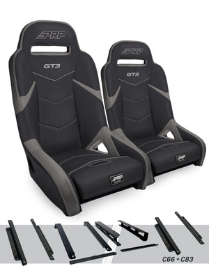 PRP Honda Talon GT3 Suspension Seats Kit (Pair) - Black & Gray