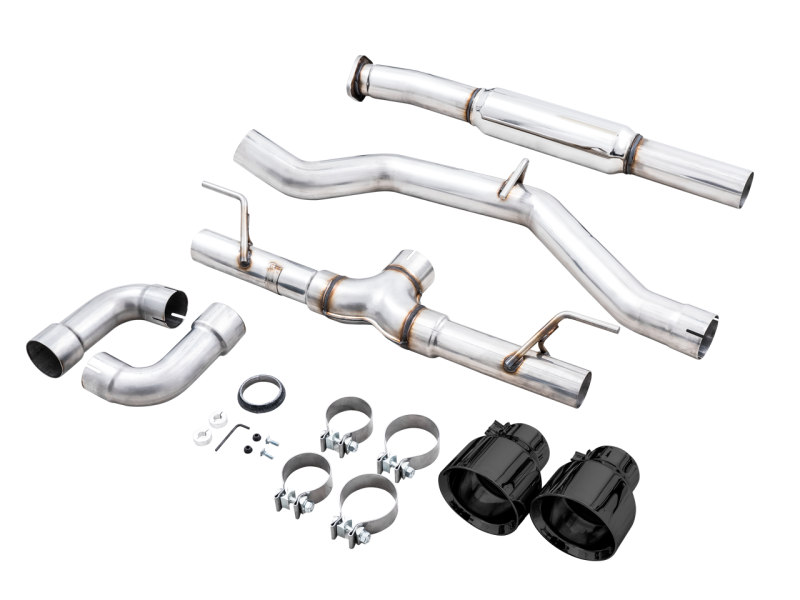 AWE Track Edition Catback Exhaust with Diamond Black Tips for 2013-2022 BRZ, 2017-2021 Toyota 86, and 2022 GR86, offering high-performance and sleek design.