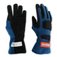 RaceQuip Blue 2-Layer SFI-5 Glove - Small