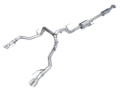 AWE Tuning 2021+ Ford F150 Tremor w/ Bumper Cutouts 0FG Resonated Catback w/ Chrome Silver Tips