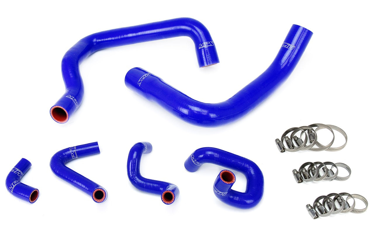 HPS Performance High Temp Reinforced Silicone Radiator and Heater Coolant Hose Kit Blue 57-1010-BLUE